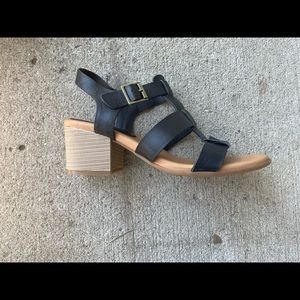 Korks by Kork Ease Cornelia Black Leather Dress Sandal